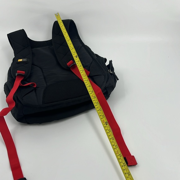 CASELOGIC Laptop Backpack Black with Red straps EUC - Picture 12 of 13